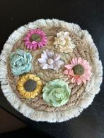 Wanddecoratie landelijk placemat gevlochten bloem, Ophalen of Verzenden, Zo goed als nieuw, Overige materialen