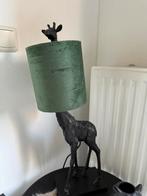 Lamp tafellamp giraffe groen velvet kap 60 cm hoog, Ophalen, Zo goed als nieuw, 50 tot 75 cm