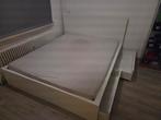 Ikea Malm bed 160x200 cm met 2 lades, Huis en Inrichting, Slaapkamer | Bedden, Ophalen, Gebruikt, Wit, Tweepersoons