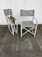 17 stuks regisseur terras stoelen textileen inklapbaar, Huis en Inrichting, Stoelen, Ophalen, Gebruikt, Grijs, Metaal