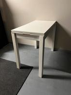 Uitschuifbare witte tafel 50/80x90cm, Gebruikt, 50 tot 100 cm, Modern, Vier personen