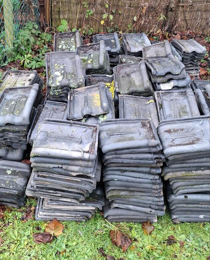 Gebruikte Kruispannen Gesmoord ca 420 en ca 200 oud hollands, Doe-het-zelf en Verbouw, Dakpannen en Dakbedekking, Gebruikt, Dakpannen