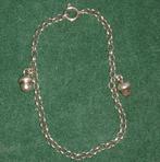 Antiek zilveren Kinder BEDEL ARMBANDJE met 2 eikeltjes, Ophalen of Verzenden, Zilver