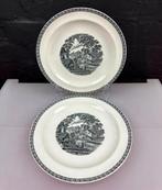 6X Wedgwood Of Etruria Lugano Black Dinner Plates 25.5cm, Antiek en Kunst, Ophalen of Verzenden