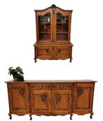 Vintage barok vitrinekast en dressoir, Ophalen, Zo goed als nieuw, Met deur(en)