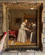 Antiek schilderij in originele barokke lijst - W.H. Aberson, Ophalen of Verzenden