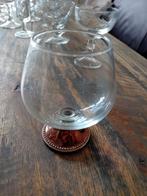 Vintage Cognac Glas met Koperen Voet, Ophalen of Verzenden