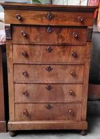 Antiek engelse eikenhouten ladekast met 6 laden, Antiek en Kunst, Antiek | Meubels | Kasten, Ophalen