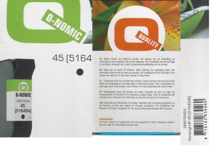 Cartridges voor HP 51645a (HP45 ), Computers en Software, Printerbenodigdheden, Nieuw, Ophalen of Verzenden