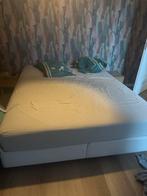 Tweepersoonsbed met witte basis, Ophalen, Gebruikt, Wit, Tweepersoons