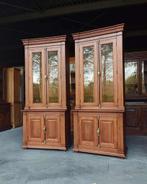 Franse eikenhouten vitrinekast | Espagnoletsluiting #2365, Huis en Inrichting, Kasten | Buffetkasten, Niet ingevuld, 200 cm of meer