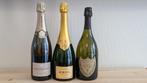 3 x Champagne: Krug, Dom Perignon, Roederer, Verzamelen, Wijnen, Frankrijk, Nieuw, Ophalen of Verzenden, Champagne