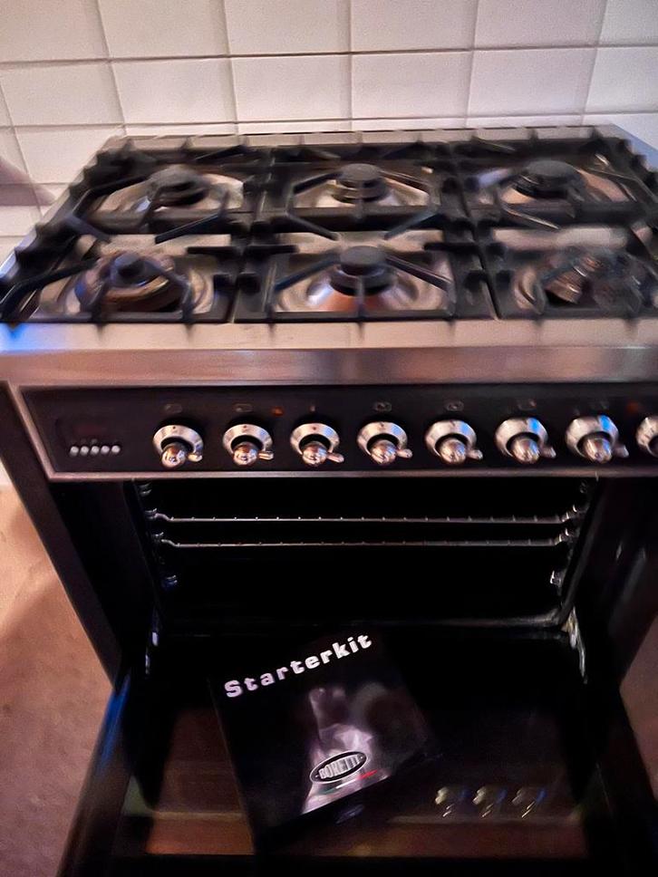 Boretti Gasfornuis 6pits - en oven. Top Kookervaring!, Witgoed en Apparatuur, Fornuizen, Gebruikt, Vrijstaand, Gas, 5 kookzones of meer
