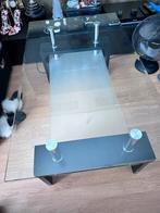Glazen salon tafel, Ophalen, Gebruikt, 100 tot 150 cm, 50 tot 100 cm