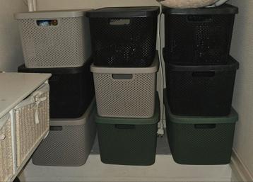 10 x Opbergboxjes 19 liter (28 x 39 x 22 cm)  beschikbaar voor biedingen