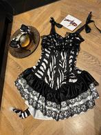 Zebra sexy jurk m zwart carnaval verkleedkleding Halloween, Ophalen of Verzenden, Nieuw, Halloween