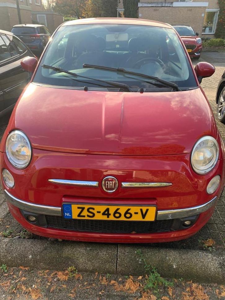 Fiat 500 1.4 16V 73KW C 2008 Rood, Auto's, Fiat, Particulier, ABS, Airconditioning, Elektrische ramen, Mistlampen, Radio, Benzine