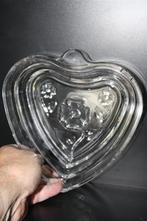 glazen puddingvorm hart met bloemen, Ophalen of Verzenden, Zo goed als nieuw