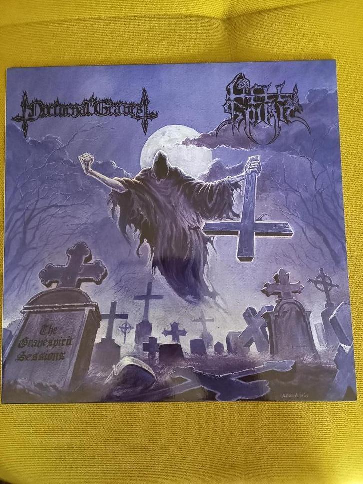NOCTURNAL GRAVES / HELL SPIRIT: split LP, Cd's en Dvd's, Vinyl | Hardrock en Metal, Zo goed als nieuw, Ophalen of Verzenden