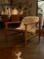 Leuke design Sling fauteuil van BePureHome (nieuw 499,00), Ophalen, Gebruikt, Bruin, Leer