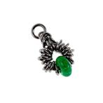 32mm Groene Maleisische Jadesteen Hanger Unisex GepolijstRVS, Overige materialen, Birgitta-Gracht 33, 6465 EL Kerkrade, Nederland