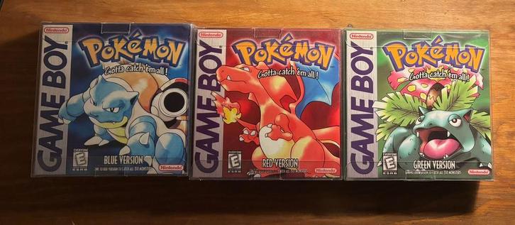 Pokemon Blue Red & Green, Spelcomputers en Games, Games | Nintendo Game Boy, Zo goed als nieuw, Avontuur en Actie, 1 speler, Vanaf 3 jaar
