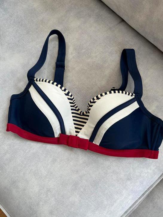 Bikinitop Marlies Dekkers 80C zgan blauw, Kleding | Dames, Badmode en Zwemkleding, Zo goed als nieuw, Bikini, Blauw, Verzenden