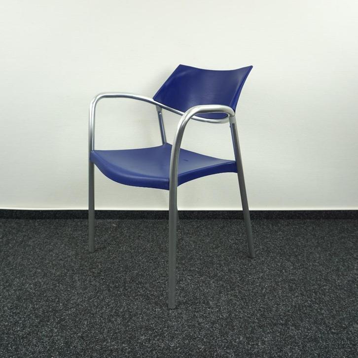 Amat Splash stoel | vergaderstoel | kantinestoel | blauw, Huis en Inrichting, Stoelen, Gebruikt, Vijf, Zes of meer stoelen, Kunststof
