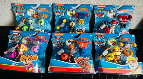 Paw Patrol Action Pack 6 pups chase marshall poppetjes rocky, Kinderen en Baby's, Speelgoed | Actiefiguren, Nieuw, Ophalen of Verzenden