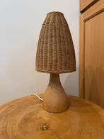 Ikea lamp met houten voet en rieten kap, Ophalen, Gebruikt, Hout, Minder dan 50 cm