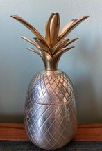Vintage messing ananas pot met deksel, Overige materialen, Gebruikt, Schaal, Ophalen of Verzenden