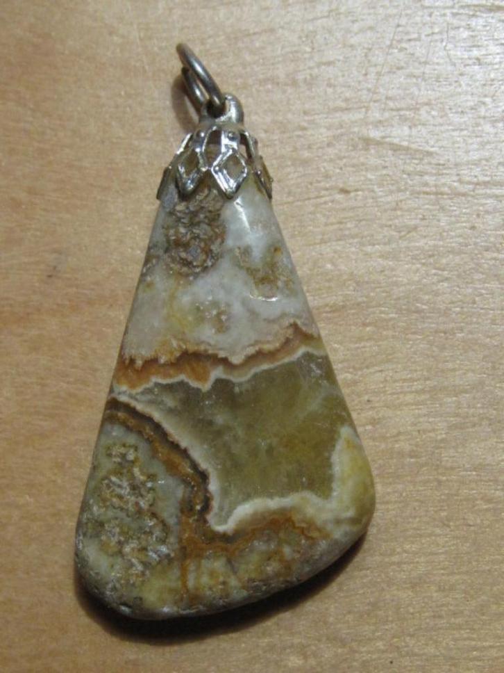 han. aparte edelsteenhanger SEPTARIA (4), Sieraden, Tassen en Uiterlijk, Kettinghangers, Nieuw, Steen of Mineraal, Overige kleuren