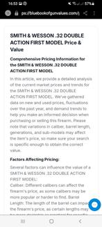 Smith & Wesson .32 Double Action First Model, Verzamelen, Ophalen of Verzenden, Overige soorten, Amerika, Overige typen