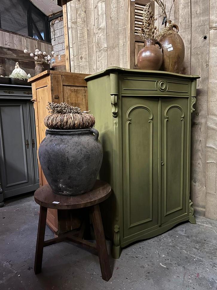 Meidenkast, winkelkast, apothekerskast, servieskast, halkast, Antiek en Kunst, Antiek | Meubels | Kasten, Ophalen