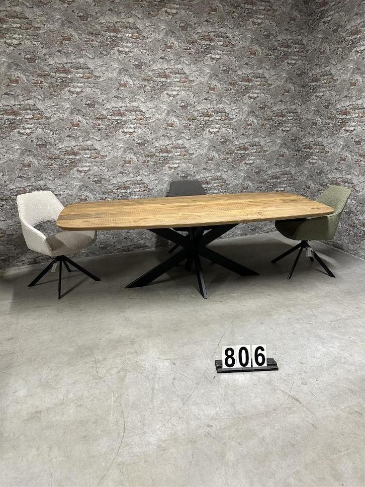 Deens ovale originele oud eiken eetkamertafel 806, Huis en Inrichting, Tafels | Eettafels, Nieuw, 100 tot 150 cm, 200 cm of meer