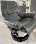 Stressless relax stoel kleur grijs, Huis en Inrichting, Gebruikt, Leer, Ophalen of Verzenden