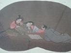 Vier Japanse houtsnedes Samoerai te paard, begin 20e eeuw, Antiek en Kunst, Kunst | Etsen en Gravures, Verzenden