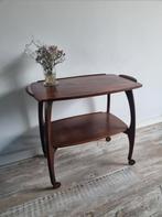 Vintage serveerwagen Houten Bijzettafel met 2 Bladen, Antiek en Kunst, Antiek | Meubels | Tafels, Ophalen