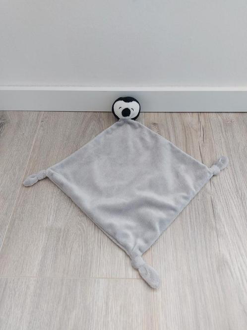 Knuffel knuffeldoekje nature planet pinguin grijs K9880, Kinderen en Baby's, Speelgoed | Knuffels en Pluche, Zo goed als nieuw