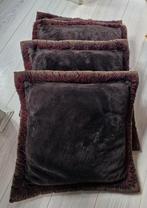 4 grote sierkussens van de Suikertuin Maison sucre, Ophalen of Verzenden, Zo goed als nieuw, Bruin, Vierkant