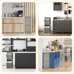 Prullenbak 2 vakken - Afvalemmer 30 Liter-Metaal-33x25x93cm, Huis en Inrichting, Woonaccessoires | Prullenbakken, Ophalen, Nieuw