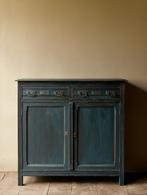 Antieke Commode Donkergroen/Blauw, Huis en Inrichting, Kasten | Dressoirs, Ophalen of Verzenden, Gebruikt, 25 tot 50 cm