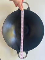 Gietijzeren Wokpan 35cm Bodem, Ophalen, Gebruikt, Wok, Gietijzer