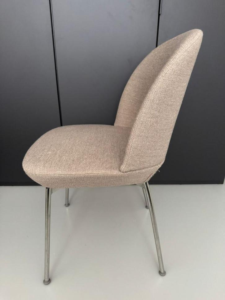 Muuto Oslo Side Chair, Ocean 32 Chrome, Huis en Inrichting, Fauteuils, Zo goed als nieuw, Metaal, Stof, Overige materialen, 50 tot 75 cm