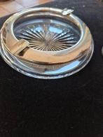 Zilveren kristallen asbak, Ophalen of Verzenden, Zilver