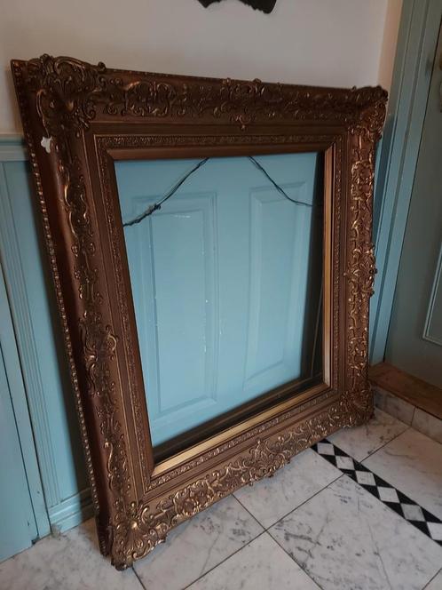 Grote antieke barok schilderij lijst, Huis en Inrichting, Woonaccessoires | Lijsten, Gebruikt, 75 cm of meer, 75 tot 100 cm, Hout