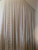 Beige overgordijnen voor 2 ramen te koop, Huis en Inrichting, 200 cm of meer, Beige, Ophalen of Verzenden, Zo goed als nieuw