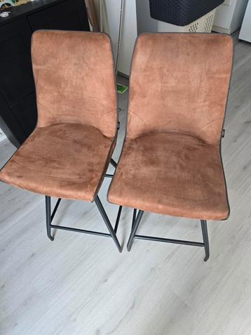 2x Henders en Hazel barkruk cognac  beschikbaar voor biedingen