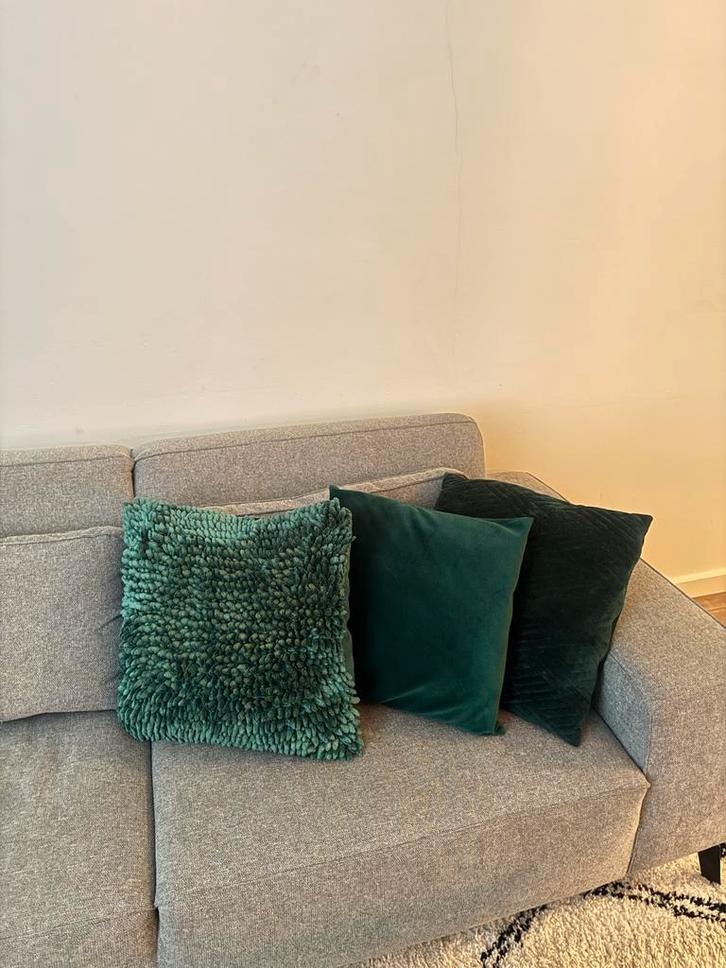 Sierkussens voor Bank - Verschillende tinten groen, Huis en Inrichting, Woonaccessoires | Kussens, Zo goed als nieuw, Groen, Vierkant