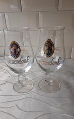 CORSENDONK bier glazen 2 stuks (gekleurde logo), 0,33 l, Ophalen of Verzenden, Zo goed als nieuw, Bierglas